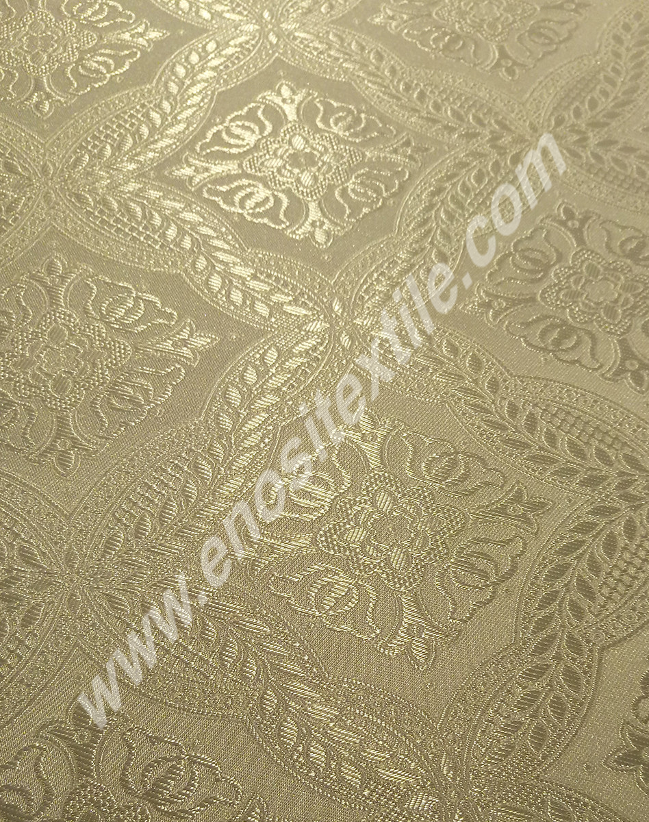 KL-052 White-Silver Brocade Fabrics